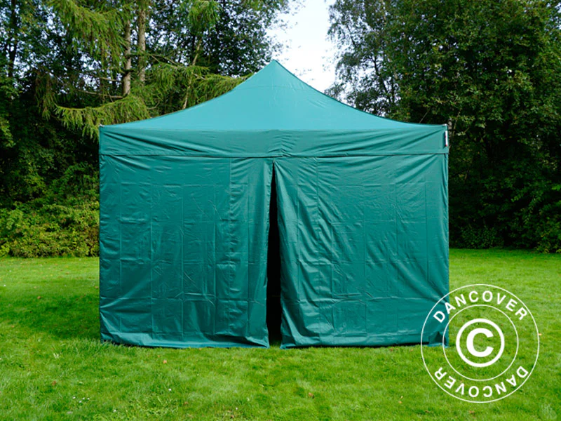 Foldetelt FleXtents PRO Steel 4x4m Grøn, inkl. 4 sider - Image 3