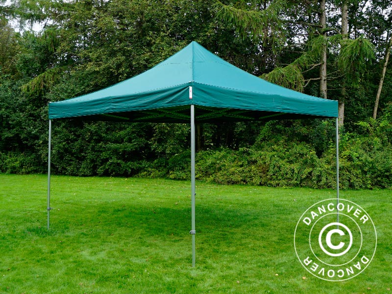 Foldetelt FleXtents PRO Steel 4x4m Grøn, inkl. 4 sider - Image 7