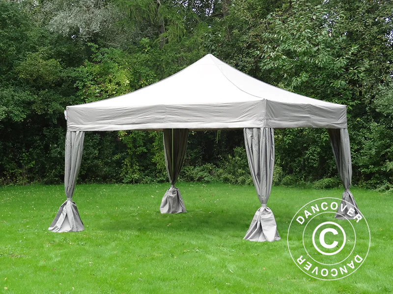 Foldetelt FleXtents PRO Steel 4x4m Latte, inkl. 4 pyntegardiner - Image 3