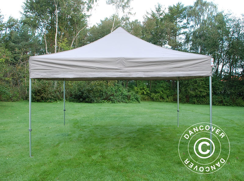 Foldetelt FleXtents PRO Steel 4x4m Latte, inkl. 4 pyntegardiner - Image 4