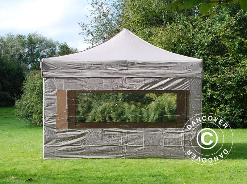 Foldetelt FleXtents PRO Steel 4x4m Latte, inkl. 4 sider - Image 2
