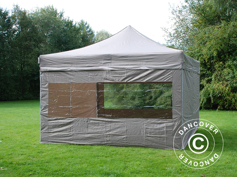 Foldetelt FleXtents PRO Steel 4x4m Latte, inkl. 4 sider - Image 3