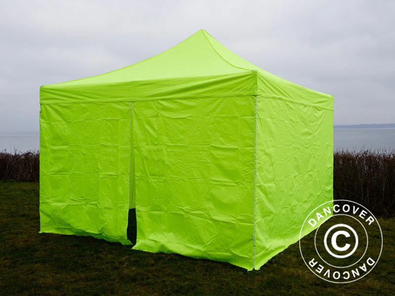 Foldetelt FleXtents PRO Steel 4x4m Neongul/grøn, inkl. 4 sider - Image 5
