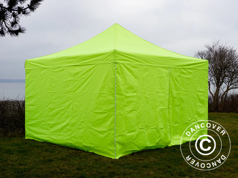 Foldetelt FleXtents PRO Steel 4x4m Neongul/grøn, inkl. 4 sider - Image 6