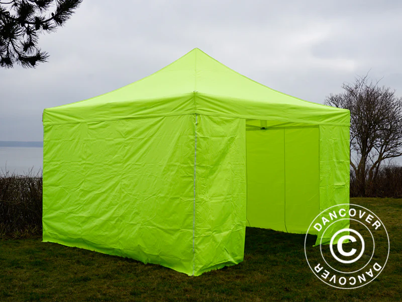 Foldetelt FleXtents PRO Steel 4x4m Neongul/grøn, inkl. 4 sider - Image 7