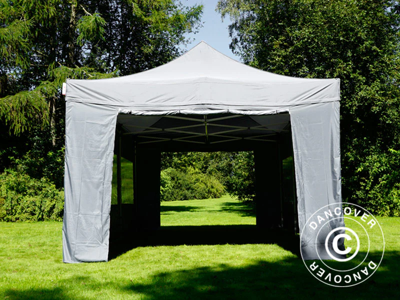 Foldetelt FleXtents PRO Steel 4x6m Grå, inkl. 8 sider - Image 3