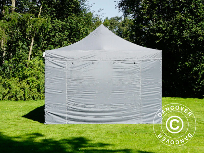 Foldetelt FleXtents PRO Steel 4x6m Grå, inkl. 8 sider - Image 6