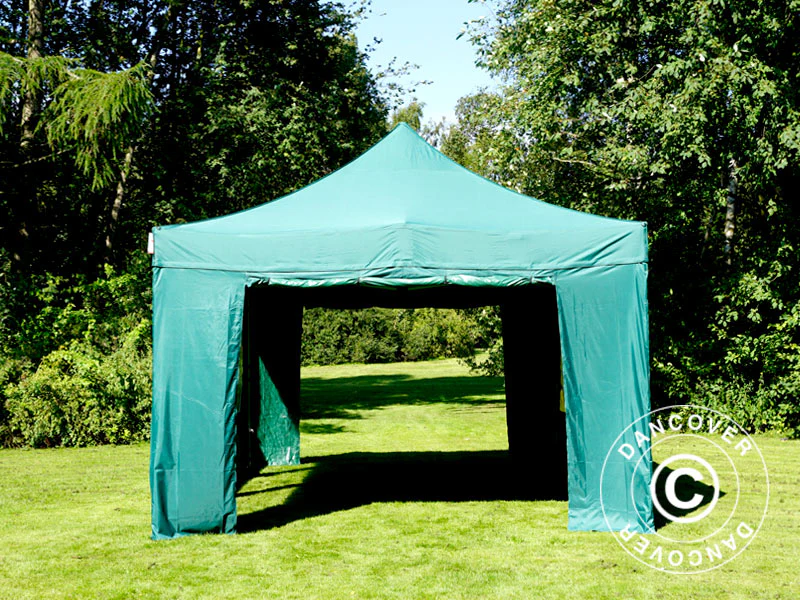 Foldetelt FleXtents PRO Steel 4x6m Grøn, inkl. 8 sider - Image 4