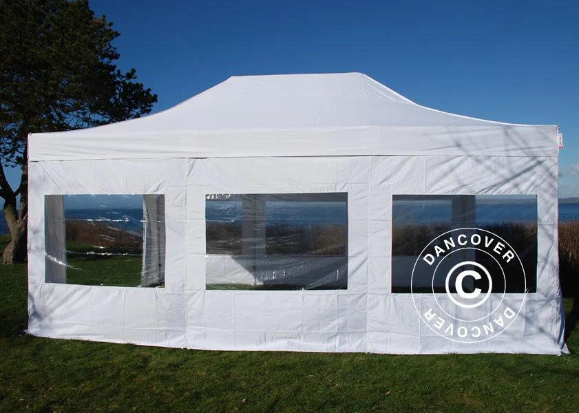 Foldetelt FleXtents PRO Steel 4x6m Hvid, inkl. 8 sider - Image 2