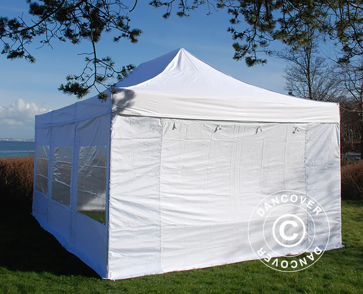 Foldetelt FleXtents PRO Steel 4x6m Hvid, inkl. 8 sider - Image 3