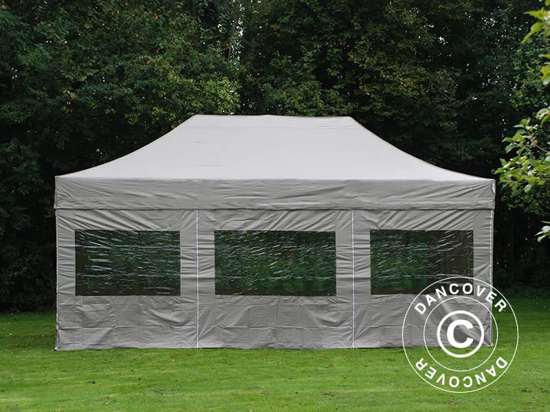 Foldetelt FleXtents PRO Steel 4x6m Latte, inkl. 8 sider - Image 3