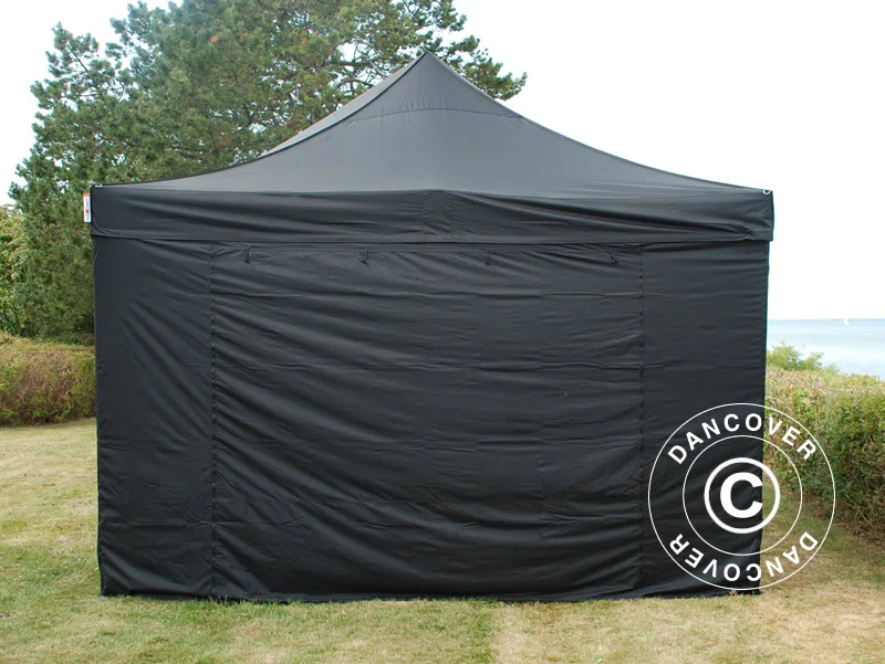 Foldetelt FleXtents PRO Steel 4x6m Sort, inkl. 8 sider - Image 4