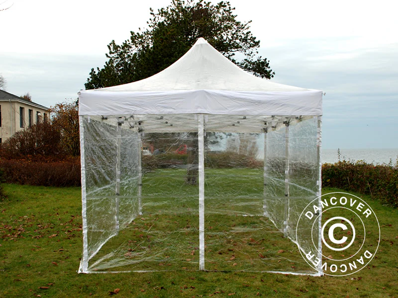 Foldetelt FleXtents PRO Steel 4x6m Transparent, inkl. 8 sider - Image 2