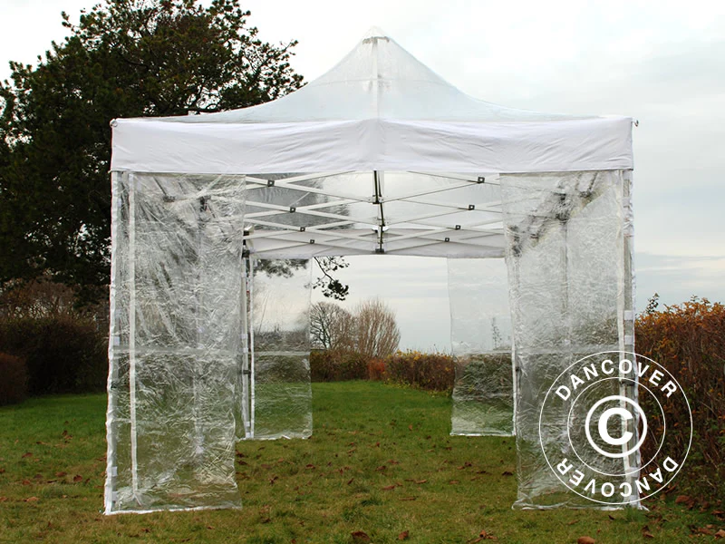 Foldetelt FleXtents PRO Steel 4x6m Transparent, inkl. 8 sider - Image 3