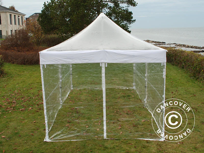 Foldetelt FleXtents PRO Steel 4x6m Transparent, inkl. 8 sider - Image 4
