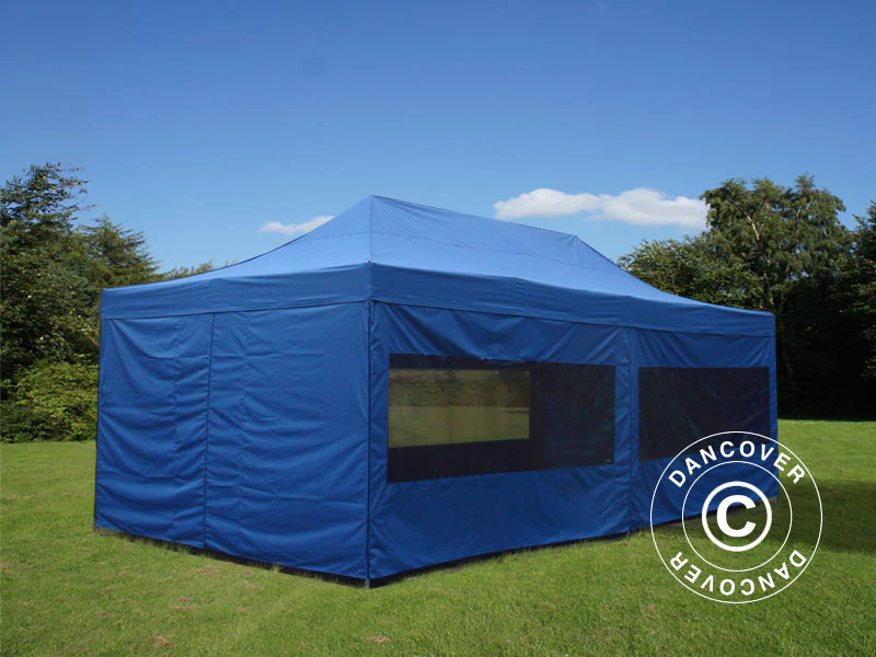 Foldetelt FleXtents PRO Steel 4x8m Blå, inkl. 6 sider - Image 2