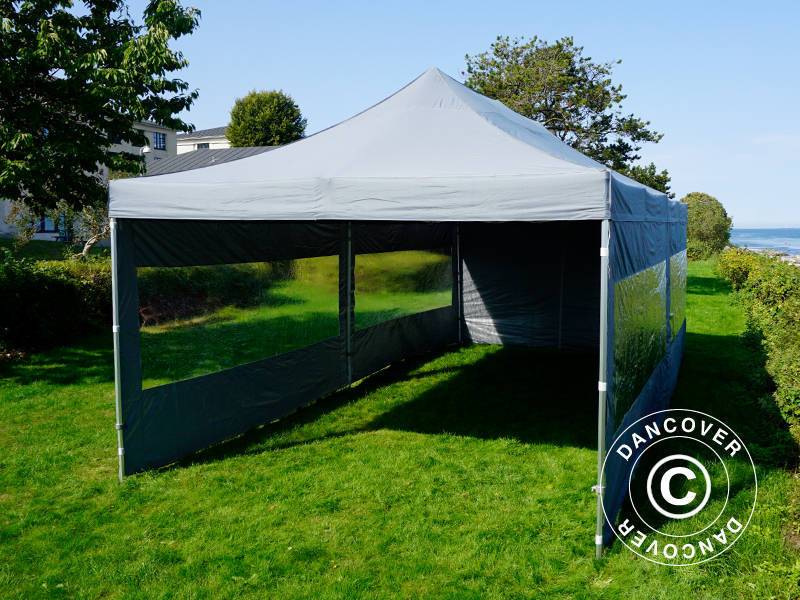 Foldetelt FleXtents PRO Steel 4x8m Grå, inkl. 6 sider - Image 10