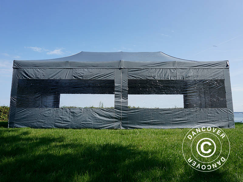 Foldetelt FleXtents PRO Steel 4x8m Grå, inkl. 6 sider - Image 5