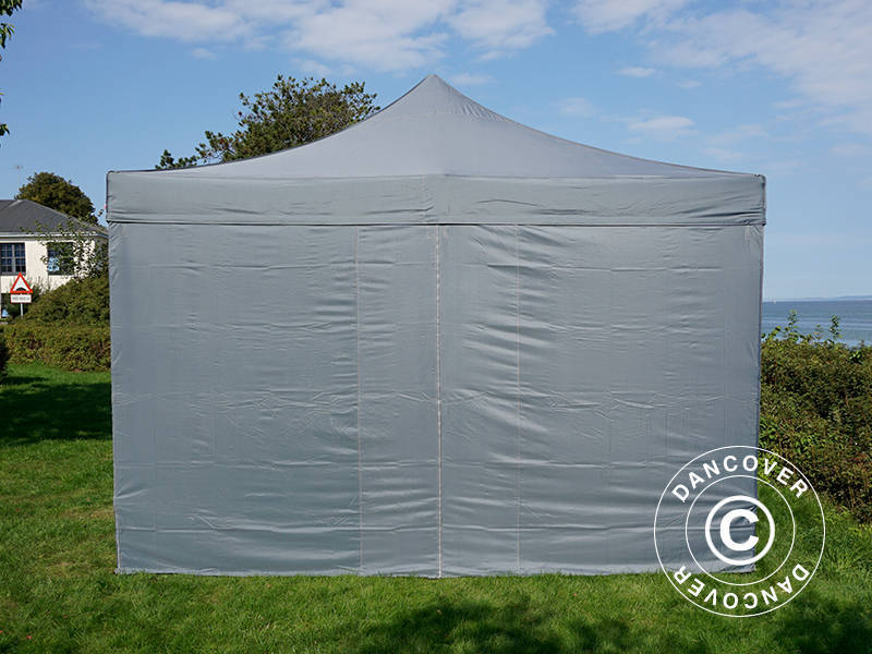 Foldetelt FleXtents PRO Steel 4x8m Grå, inkl. 6 sider - Image 6
