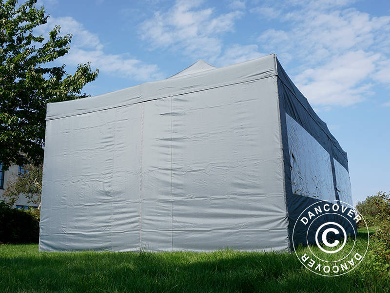 Foldetelt FleXtents PRO Steel 4x8m Grå, inkl. 6 sider - Image 7