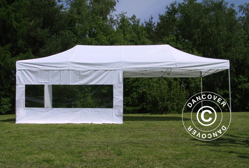 Foldetelt FleXtents PRO Steel 4x8m Hvid, inkl. 6 sider - Image 3