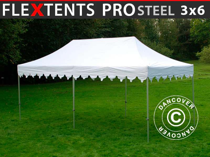 Foldetelt FleXtents PRO Steel "Morocco" 3x6m Hvid
