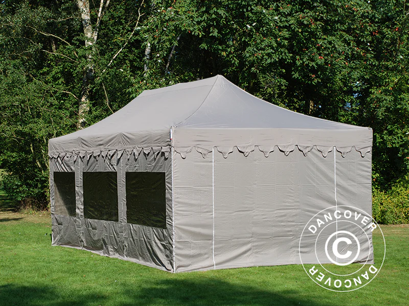 Foldetelt FleXtents PRO Steel "Morocco" 4x6m Latte, inkl. 8 sider - Image 3