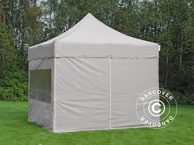 Foldetelt FleXtents PRO Steel "Peaked" 3x3m Latte, inkl. 4 sider - Image 5