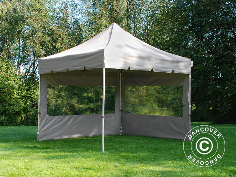 Foldetelt FleXtents PRO Steel "Peaked" 3x3m Latte, inkl. 4 sider - Image 7