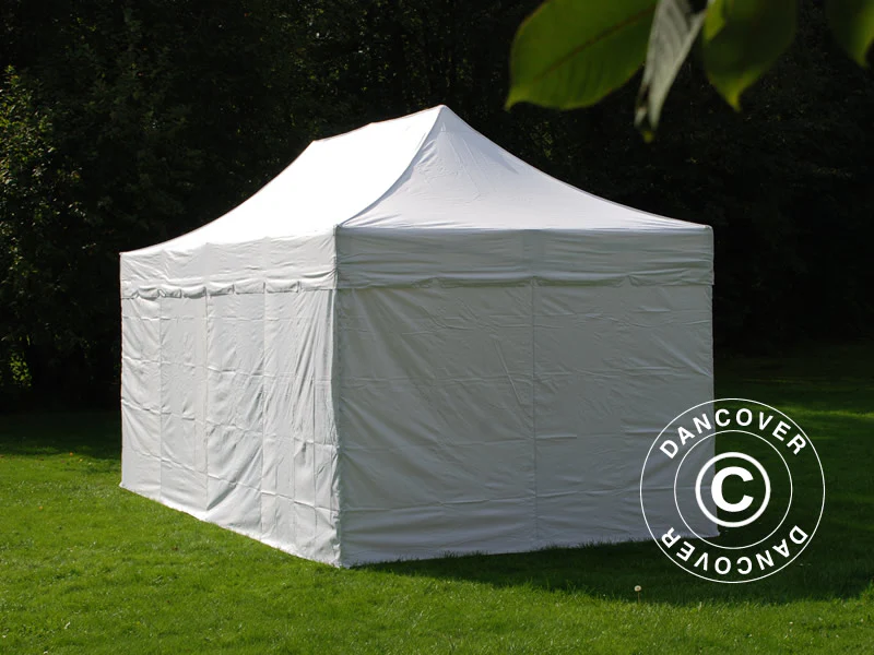 Foldetelt FleXtents PRO Steel "Peaked" 3x6m Hvid, inkl. 6 sider - Image 3