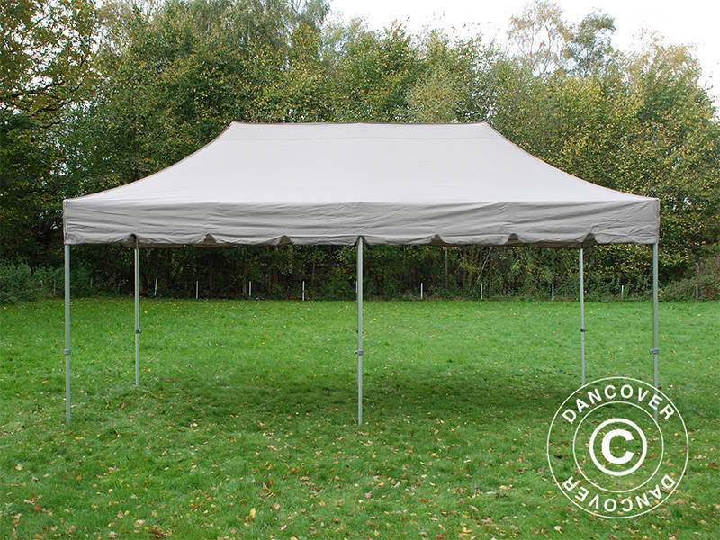 Foldetelt FleXtents PRO Steel "Peaked" 3x6m Latte, inkl. 6 pyntegardiner - Image 5