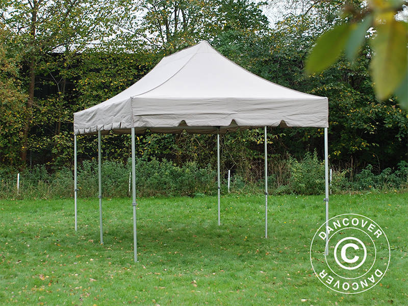 Foldetelt FleXtents PRO Steel "Peaked" 4x8m Latte - Image 7