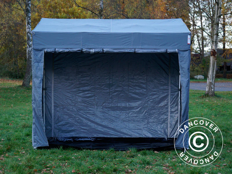 Foldetelt FleXtents PRO Trapezo 2x3m Grå, inkl. 4 sider - Image 10