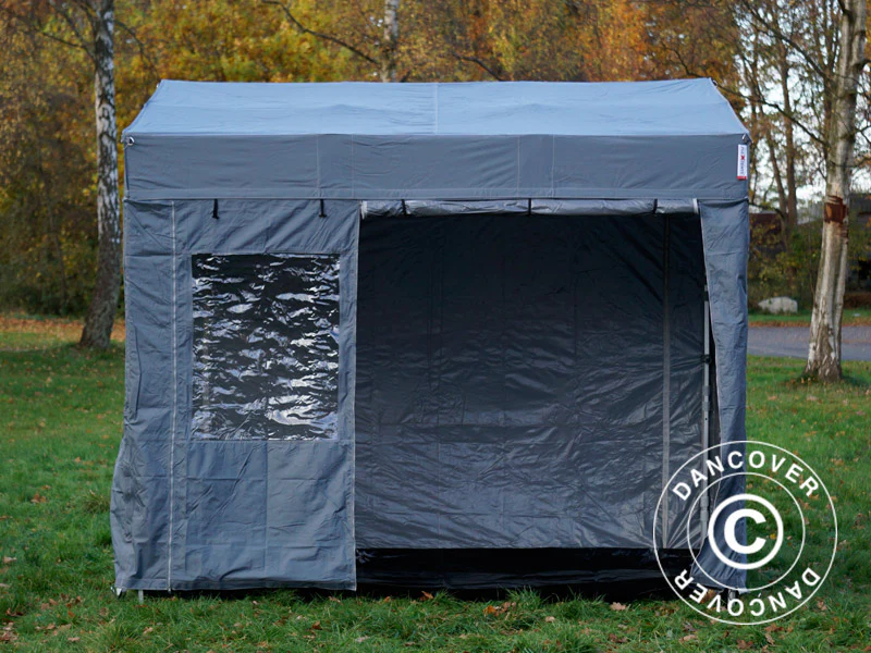 Foldetelt FleXtents PRO Trapezo 2x3m Grå, inkl. 4 sider - Image 11