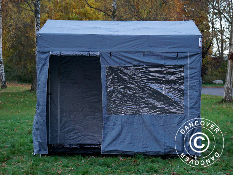 Foldetelt FleXtents PRO Trapezo 2x3m Grå, inkl. 4 sider - Image 12