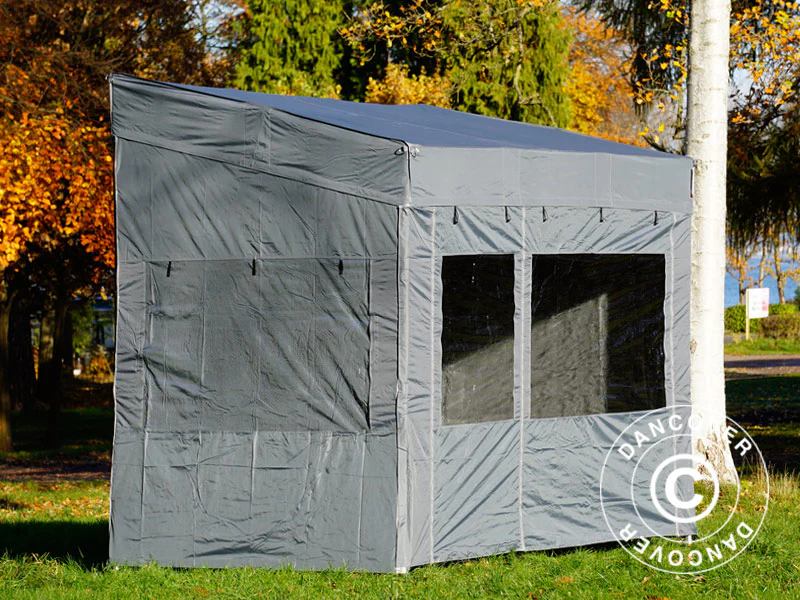 Foldetelt FleXtents PRO Trapezo 2x3m Grå, inkl. 4 sider - Image 3