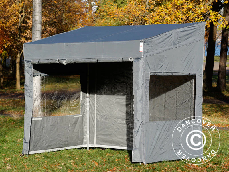 Foldetelt FleXtents PRO Trapezo 2x3m Grå, inkl. 4 sider - Image 7
