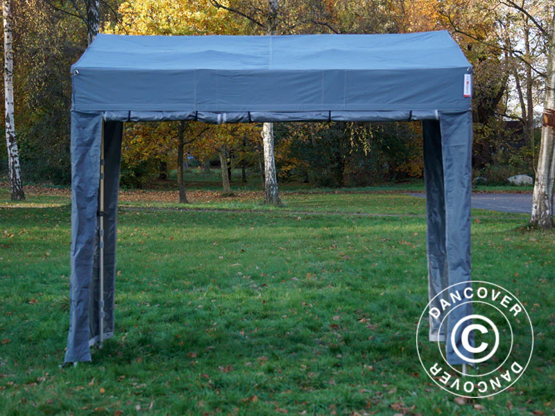 Foldetelt FleXtents PRO Trapezo 2x3m Grå, inkl. 4 sider - Image 8