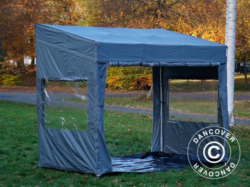 Foldetelt FleXtents PRO Trapezo 2x3m Grå, inkl. 4 sider - Image 9