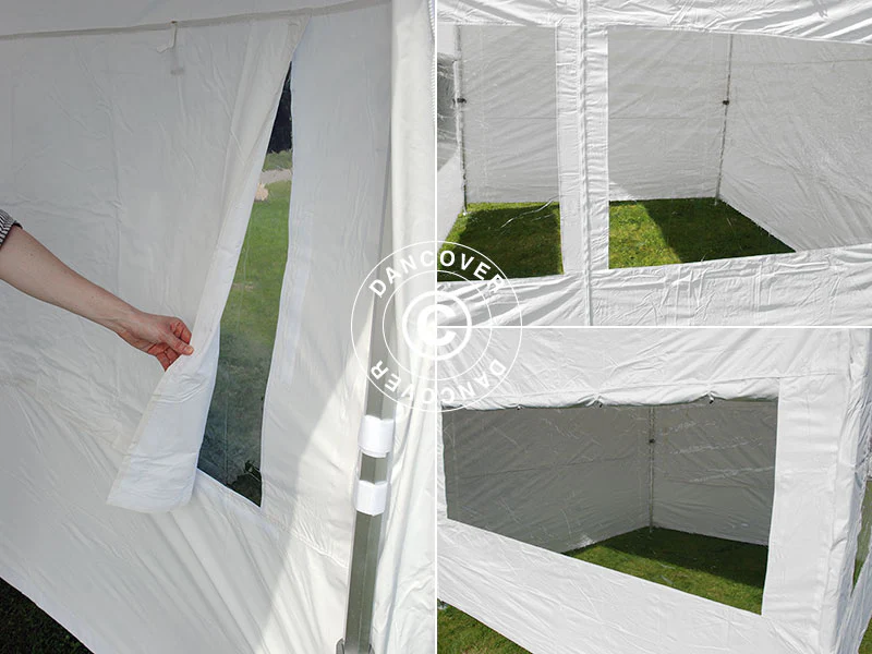 Foldetelt FleXtents PRO Trapezo 3x3m Hvid, inkl. 4 sider - Image 11