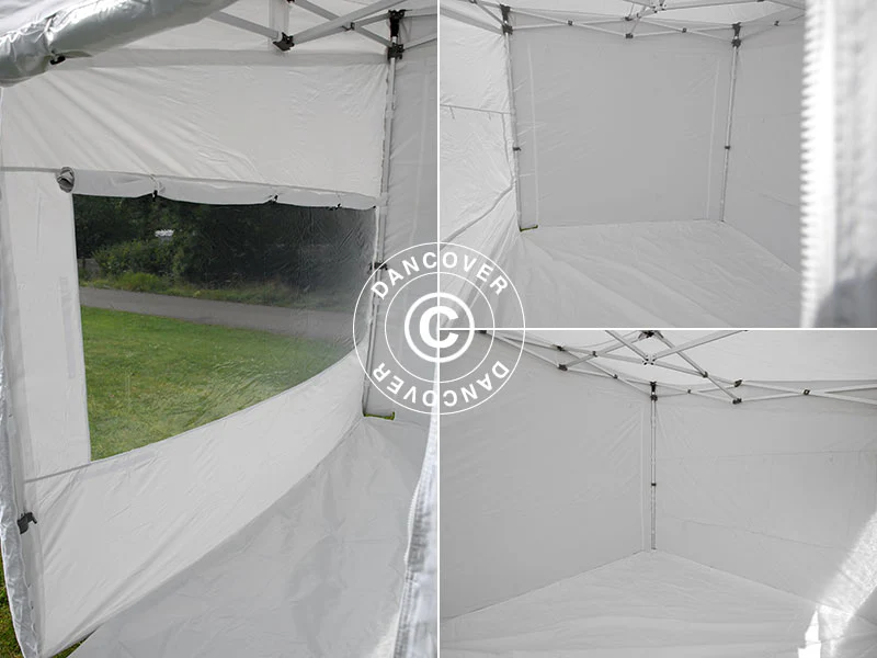 Foldetelt FleXtents PRO Trapezo 3x3m Hvid, inkl. 4 sider - Image 12