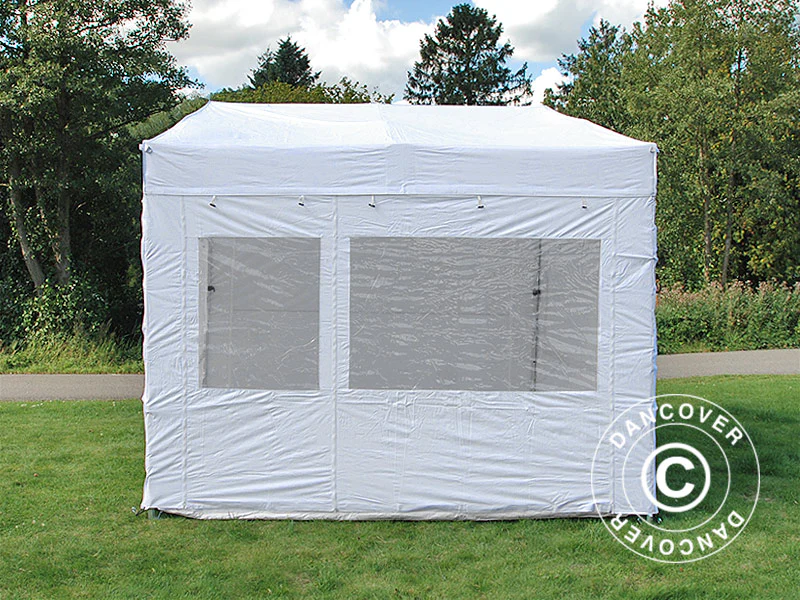 Foldetelt FleXtents PRO Trapezo 3x3m Hvid, inkl. 4 sider - Image 2