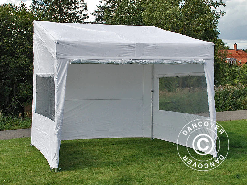 Foldetelt FleXtents PRO Trapezo 3x3m Hvid, inkl. 4 sider - Image 7