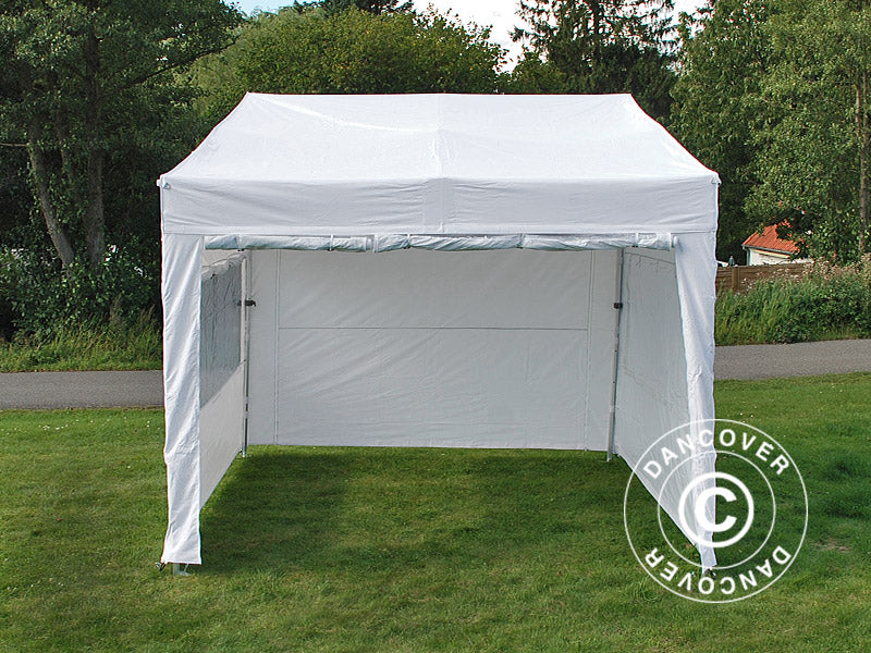 Foldetelt FleXtents PRO Trapezo 3x3m Hvid, inkl. 4 sider - Image 8