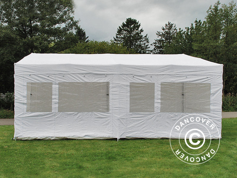 Foldetelt FleXtents PRO Trapezo 3x6m Hvid, inkl. 4 sider - Image 2