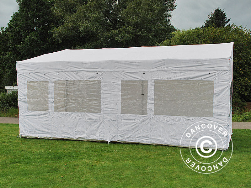Foldetelt FleXtents PRO Trapezo 3x6m Hvid, inkl. 4 sider - Image 3