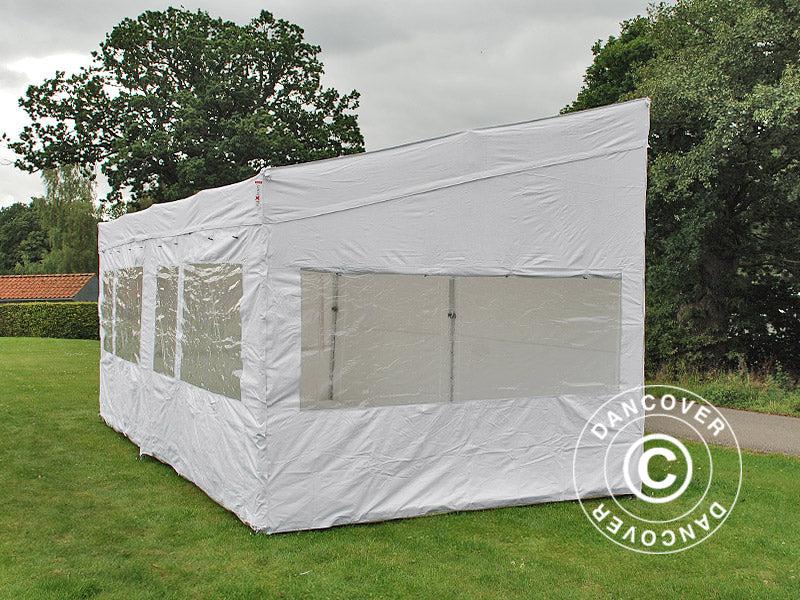 Foldetelt FleXtents PRO Trapezo 3x6m Hvid, inkl. 4 sider - Image 8