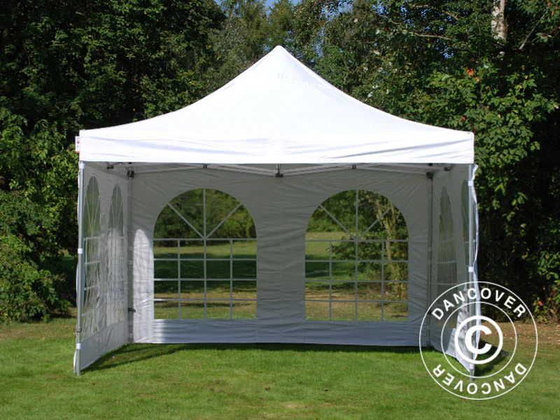 Foldetelt FleXtents PRO Vintage Style 4x4m Hvid, inkl. 4 sider - Image 15