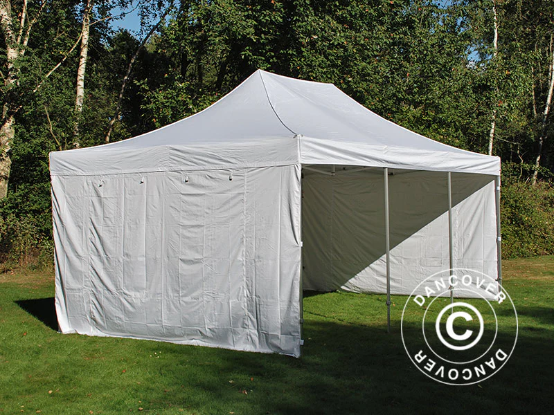 Foldetelt FleXtents PRO Vintage Style 4x6m Hvid, inkl. 8 sider - Image 12
