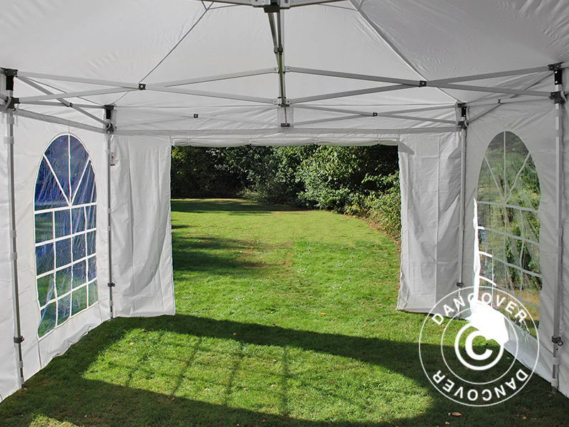 Foldetelt FleXtents PRO Vintage Style 4x6m Hvid, inkl. 8 sider - Image 15